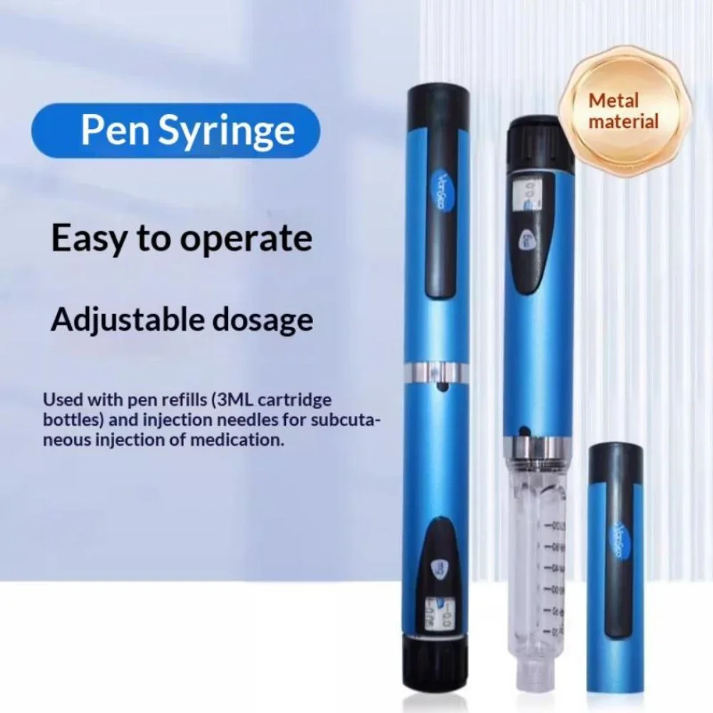 Home Use Professional Durable Insulin Injector Pen, Reusable Refillable Design, Dose Injection Pen, Perfect for 3Ml Cartridges