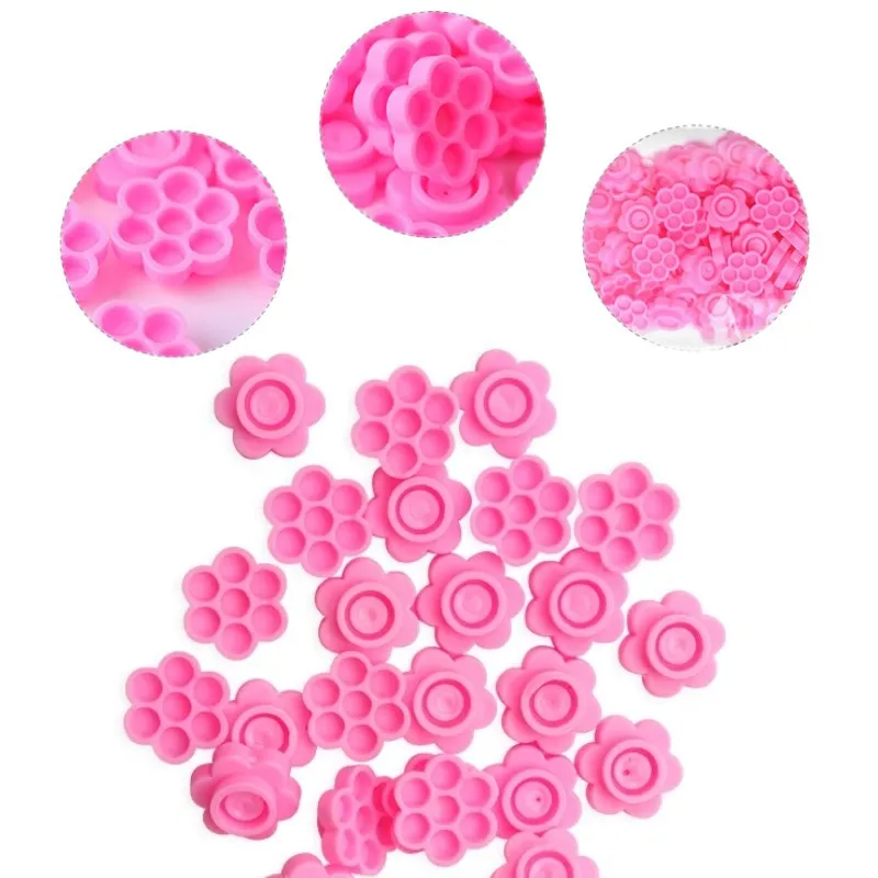 100개 인조 속눈썹 블루밍 컵 심기 접목 빠른 개화 해바라기 글루 컵 팬 속눈썹 연장 메이크업 도구 2037