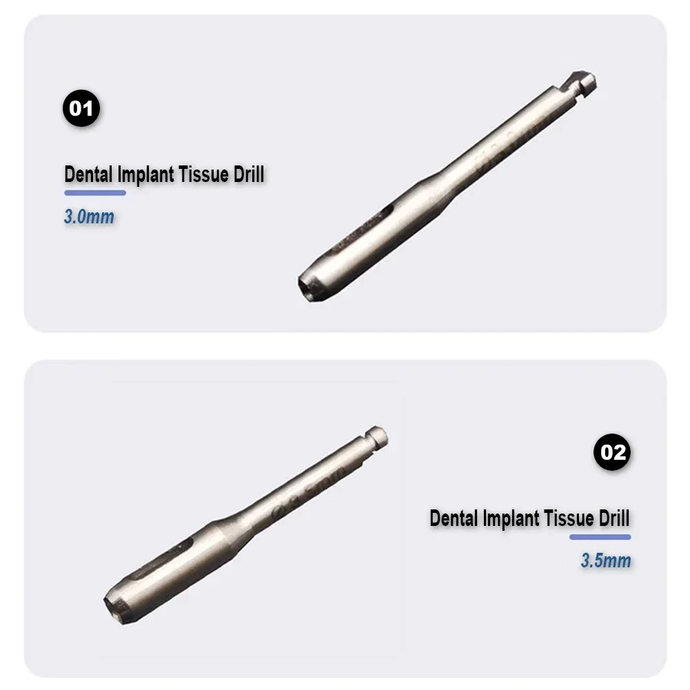 Dental Implant Drill Tissue Punch Kit Gingival Trephine Bur ∅3/3.5/4/4.5/5/5.5/6/6.5/7mm Dentistry Oral Surgical Bone Instrument