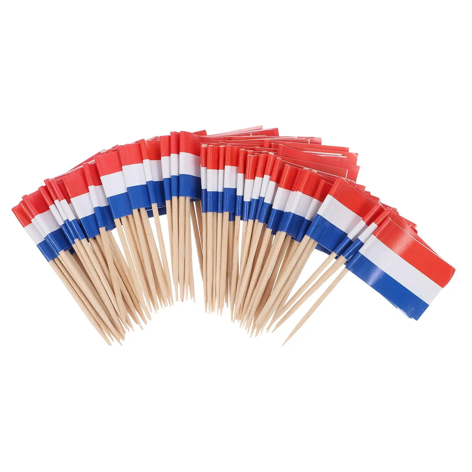

100 Pcs Cake Toppers Toothpick Flags Kids Food Picks Blank Decorations for Cupcakes Desserts Party Bright Colors Chic Design