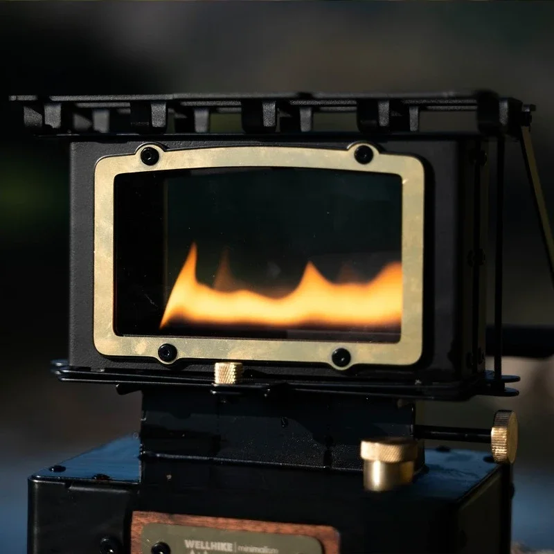 Outdoor viewing stove Glazed lamp stove Mini Tea stove Small heating  Camping