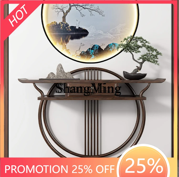 

ZYY premiumnewChinese-style central hall plan lighting luxury home against the wall living room table solid woodentrance cabinet