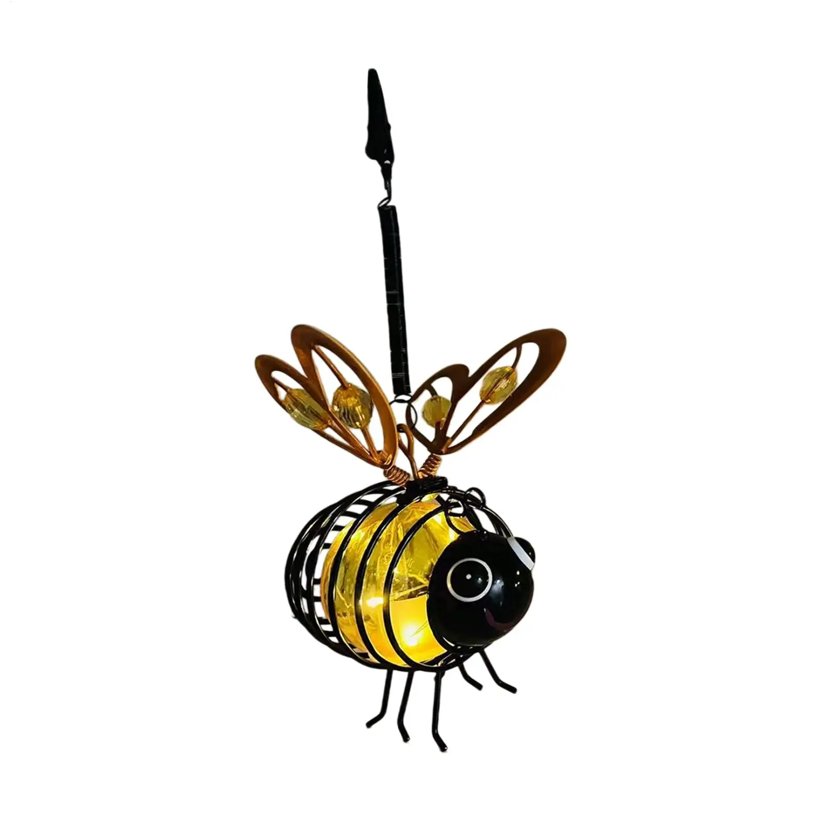 Solar Outdoor Light Weather-Resistant Realistic Hangable Ornament Garden Decor Bee Solar Light For Backyard Patio Fence Wall