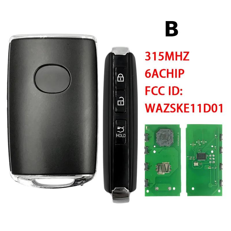 

CN026061 Keyless Remote SKE11D-01 WAZSKE11D01 For 2019-2022 Mazda 3 Hatchback CX30 2021+Key Fob 315MHZ 6A Chip