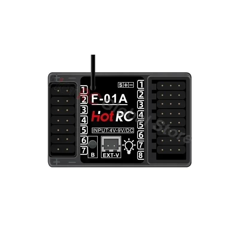 HOTRC 2.4Ghz 4/6/8 قناة F-04AT F-06AT F-08AT F-01AT PWM التحكم في الضوء الدوران استقبال ل RC الارسال سيارة قارب خزان الطائرة