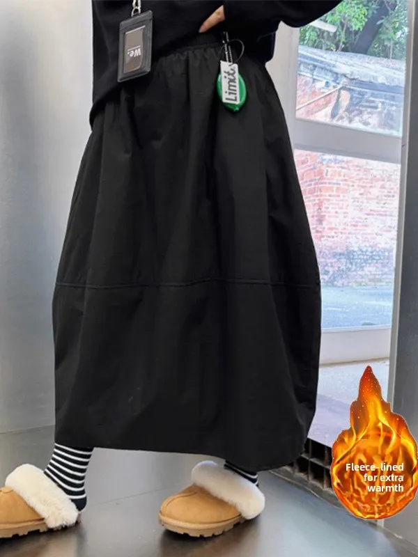 Calda gonna da donna versatile casual a vita alta a trapezio imbottita in cotone Faionable Retro Sle per l'autunno inverno