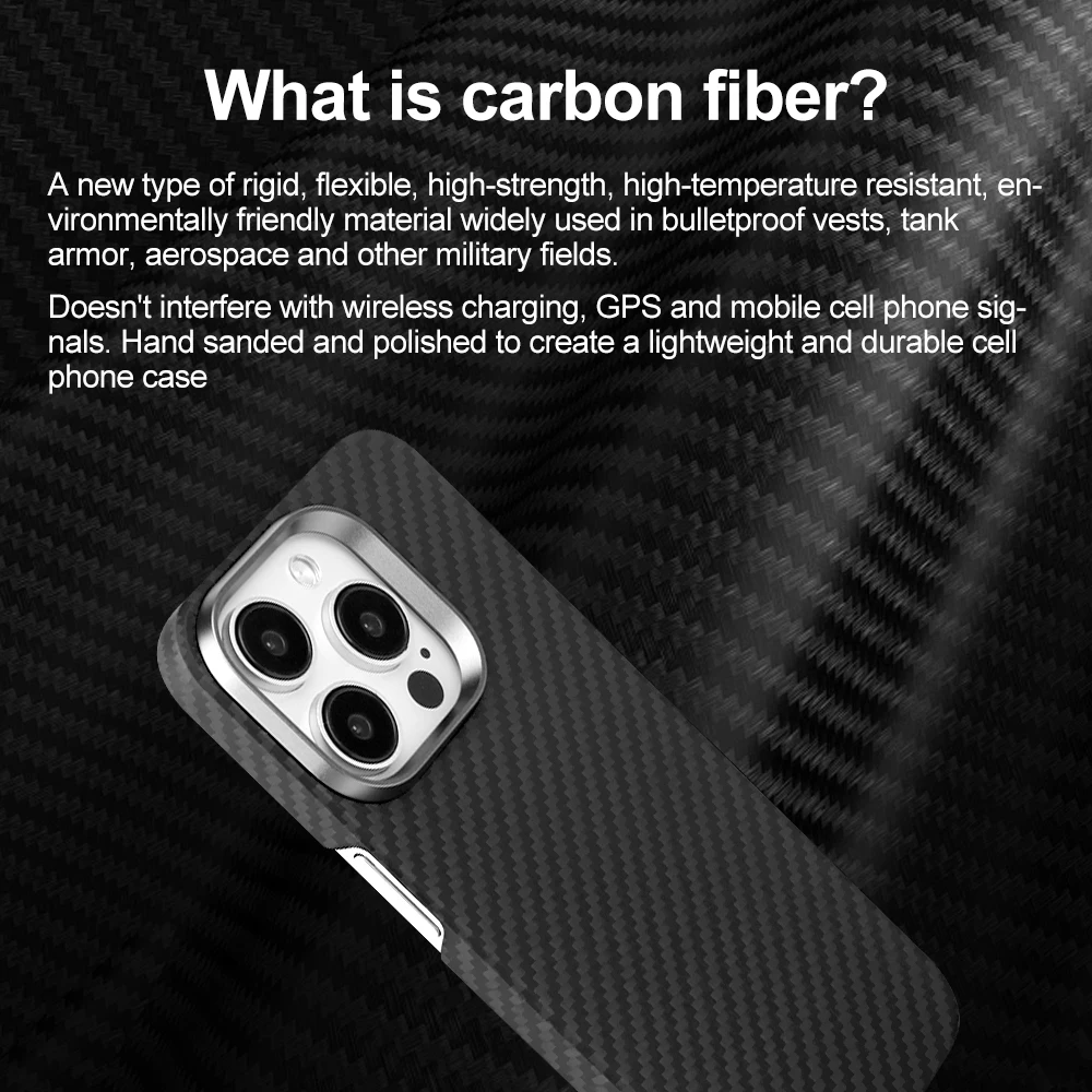 For Magsafe Magnetic Carbon Fiber Case For iPhone 15 Pro Max Cover 1500D Ultra Thin Aramid Fiber Cases for iPhone 15 15 Pro