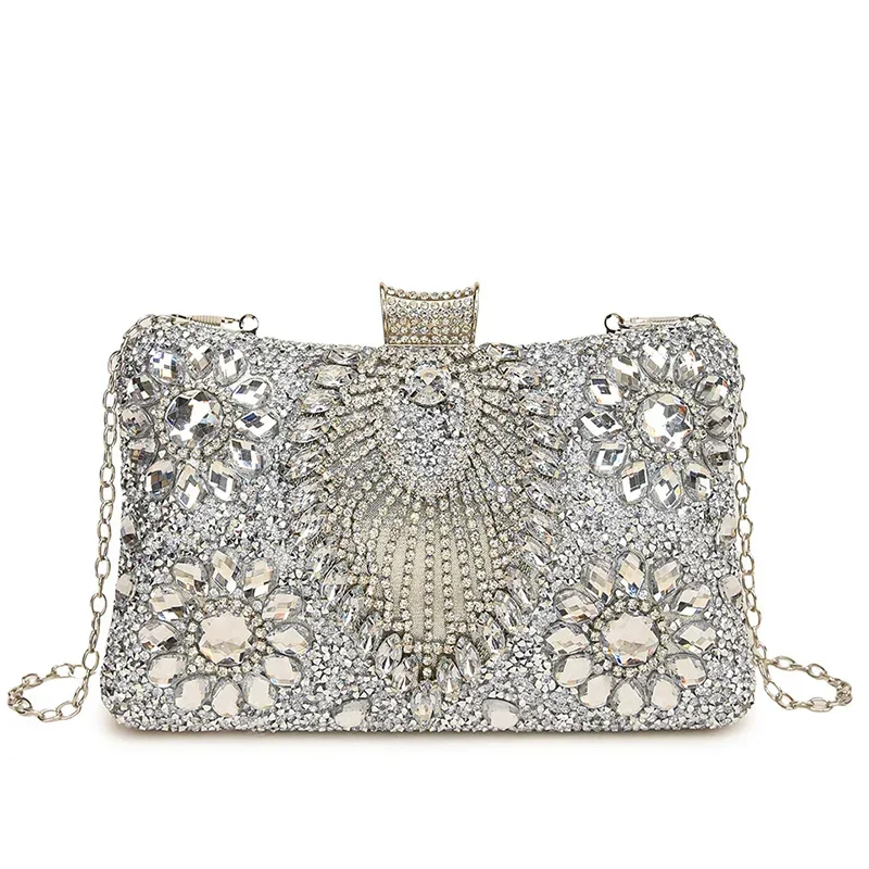 Brilliant Diamond Evening Bags Shoulder and Crossbody Bags Super Cool Personality 2025 Designer New Style Handbags for Women New