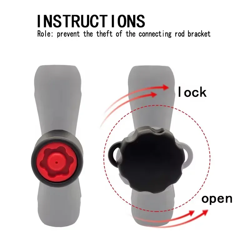 Anti-Theft Security Knob For 1in Ball Mount Accessories Car Motorcycle Adjustable Arm Gopro Quadlock Ram Bracket