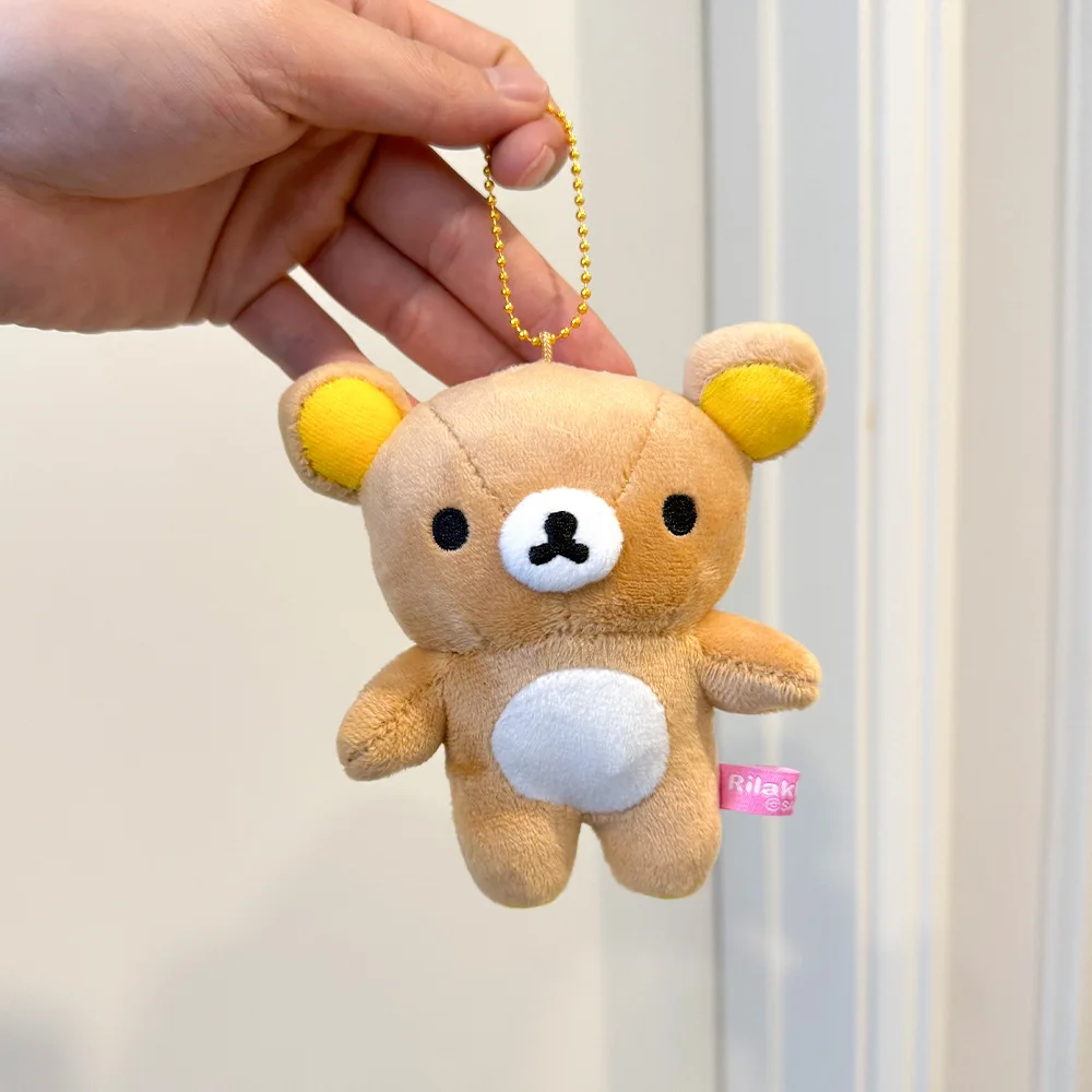 Kawaii Rilakkuma Cartoon Cute Plush Toys Backpack Pendant Keychain Decoration Soft Stuffed Doll Boys and Girls Birthday Gifts