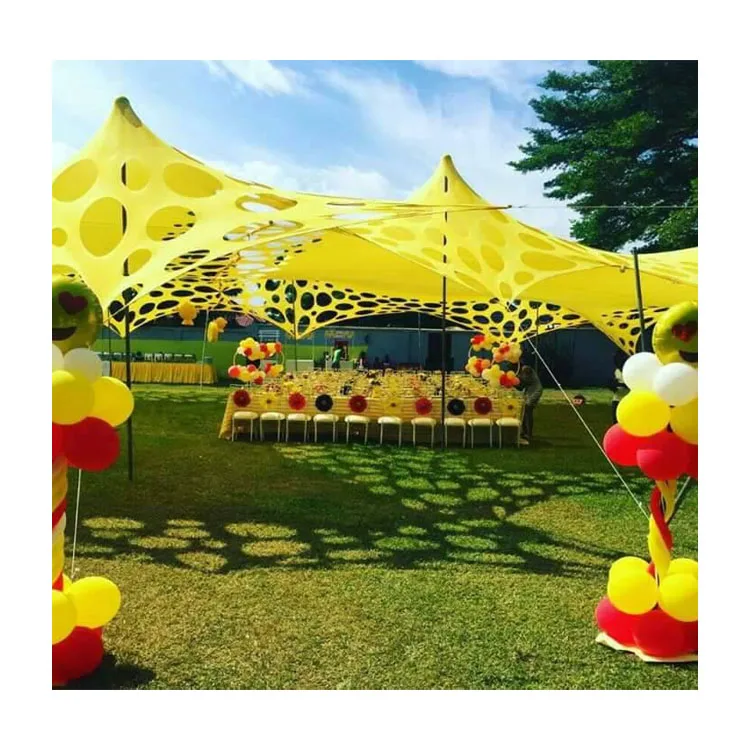 

Beach Event 10*10 Outdoor Wedding Party Stretch Holes Cheese Tents for Sale