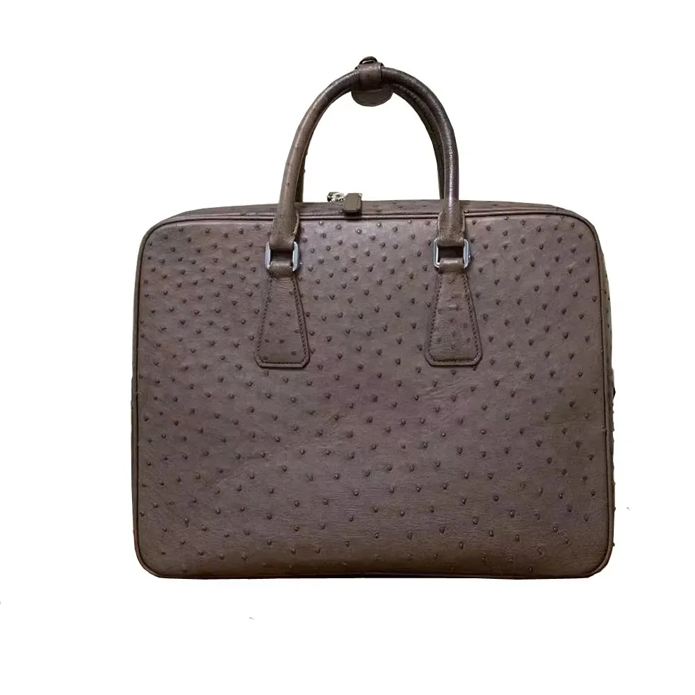 yingshang new men handbag ostrich coffee business men office fahion Large capacity Laptop briefcase bag Business trip men