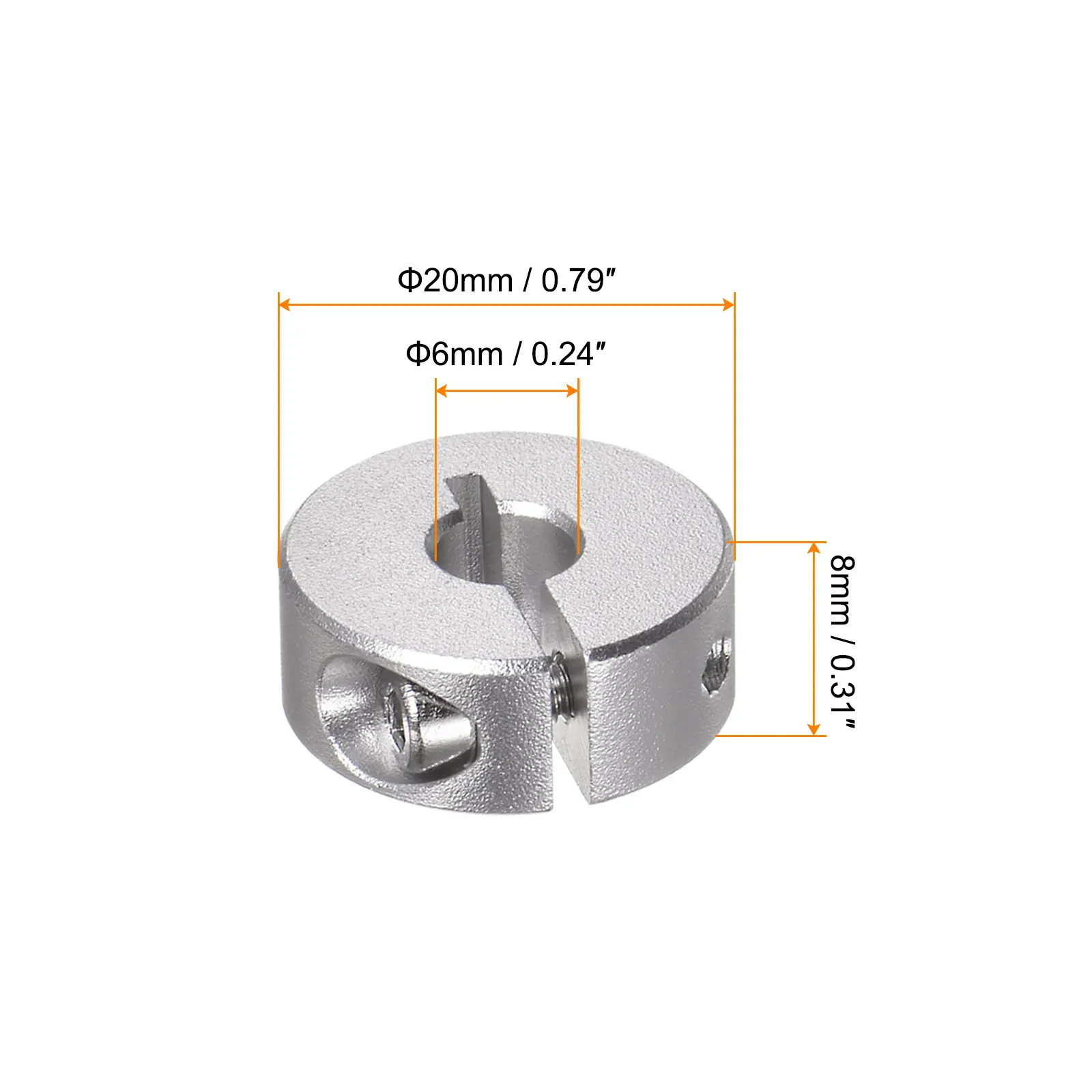 4Pcs Shaft Collar 6-35mm Bore Aluminum Alloy Set Screw Split Clamp-on Collars For Wheel Barrow Axle Gearbox Assemblies Machine