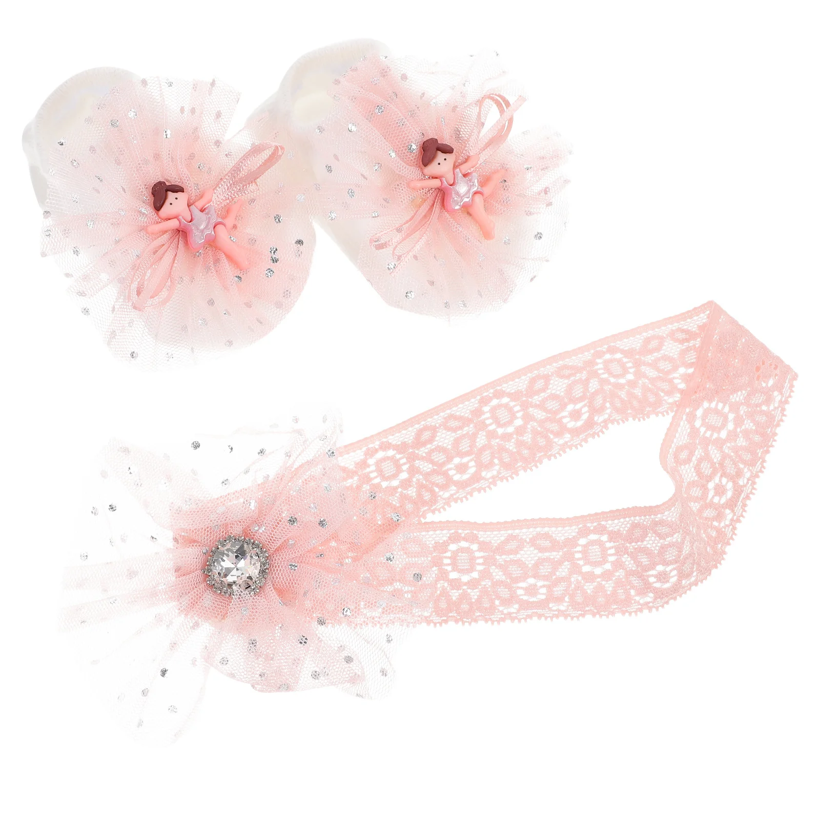 

1Set Kids Socks Hairband Baby Birthday Gift Set Durable Infant Socks Matching Hairband Soft Baby Gift Set Cute Outfit