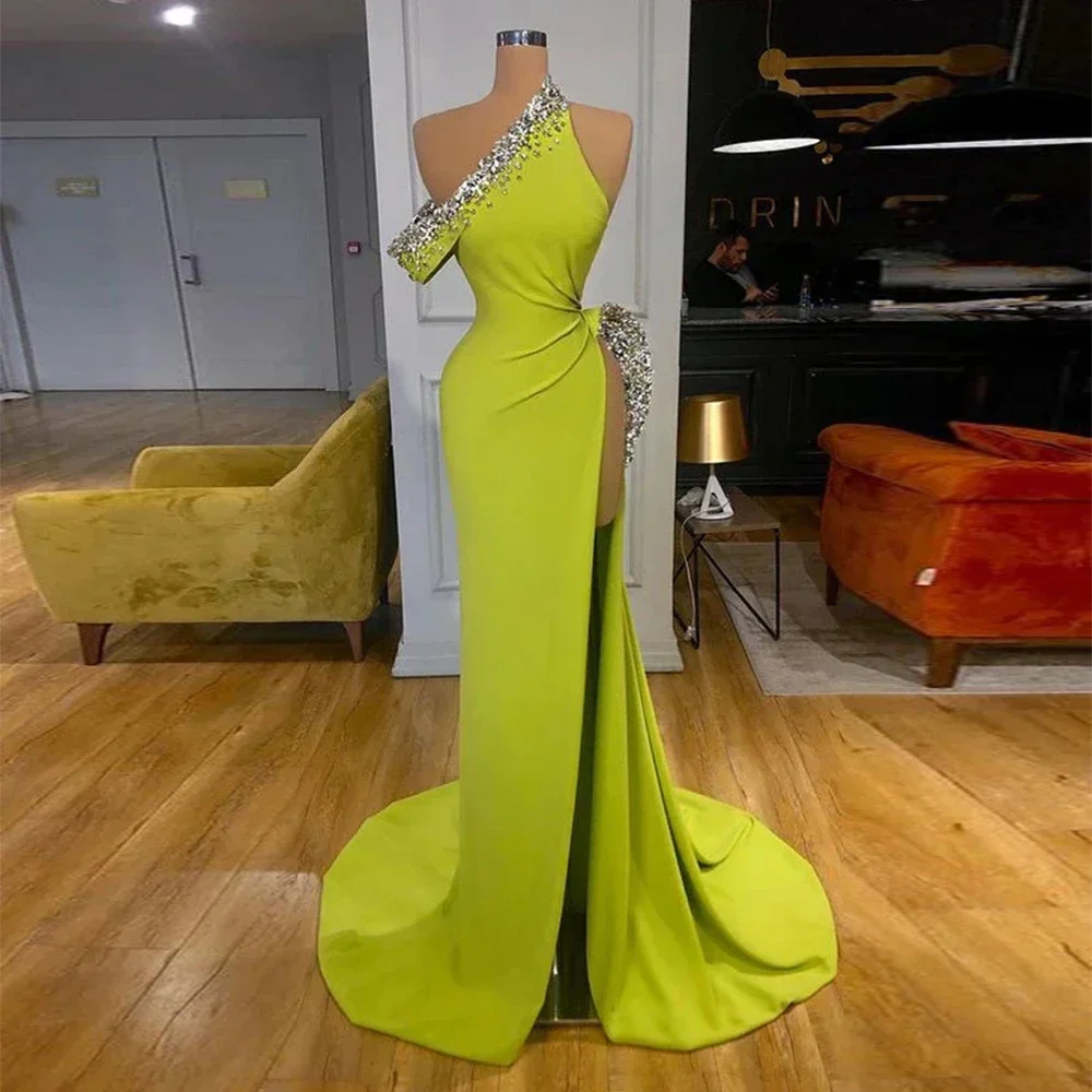 

Pretty Sexy Sleeveless High Mopping Beading Slimming Evening Carnival Dresses Elegant Beautiful For Women Party New 2023