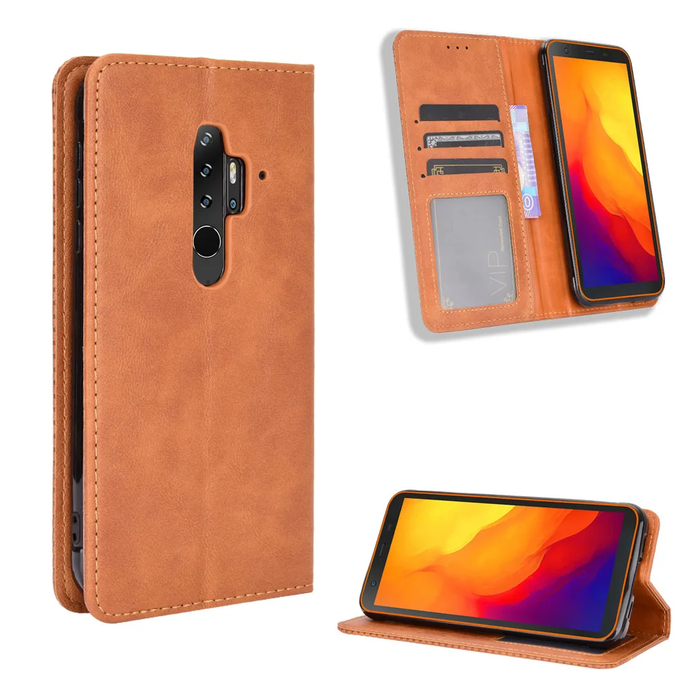 Funda de cuero PU Retro para Blackview BV6300 Pro, funda tipo billetera con tapa para Blackview BV6300 Pro Conque Fundas