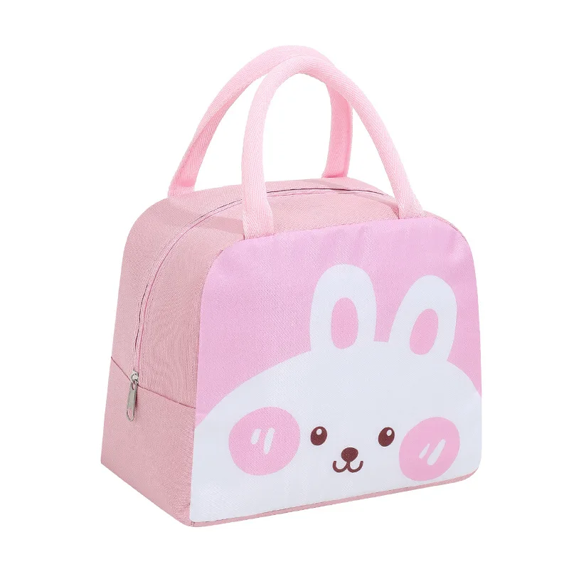 Cartoon Rabbit Lunch Box Bag, Portable Thermal Insulation Bag, Fox Pattern Bento Bag, Bring Rice Bag To Work and School