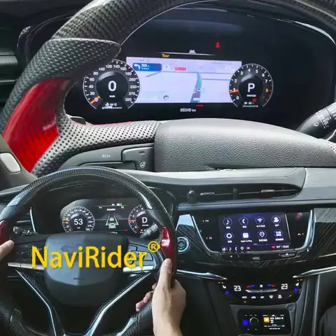 N 12.3Inch Car LCD Digital Dashboard Carplay For Cadillac XT5 XT6 2016-2024 Speedometer Instrument Cluster Virtual Cockpit Panel