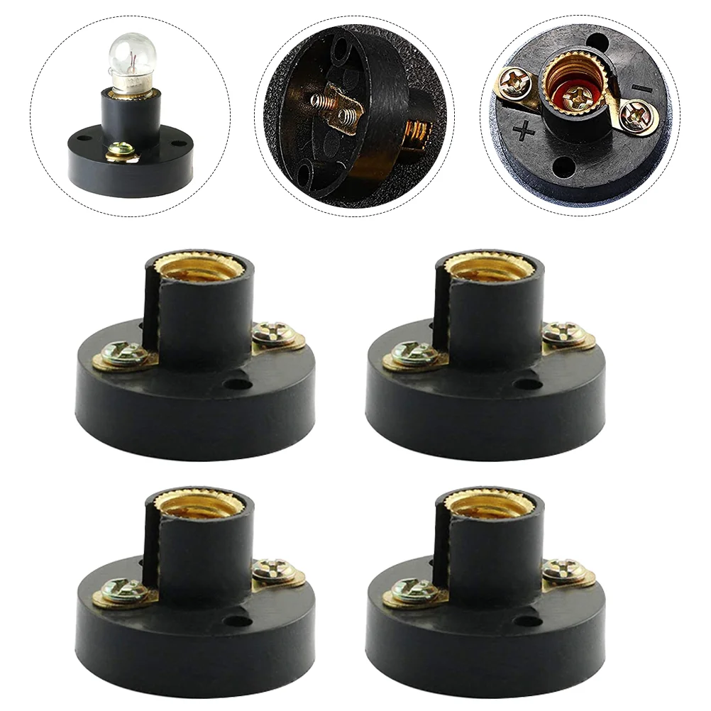 

5 Pcs Small Screw Lamp Holder Bulb Light Fixture Plastic Dimmable Electrical Experimental Tools