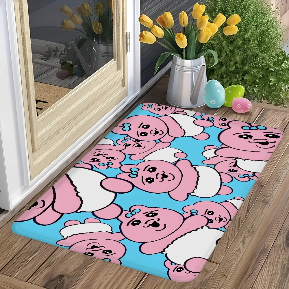 O-Opanchu U-Usagi Cartoon Cute Door Mat Cheaper Anti-slip Modern Living Room Balcony Printed Bedside Mats