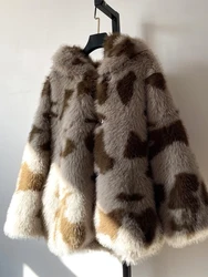 Women's Clothing Thick Hooded Faux Fur Coat Winter New  NO.4