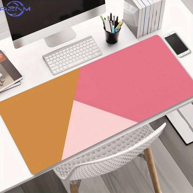 For Office Use, Desk Mat, High-End (Material) Desk Mat, Business Conference Desk Mat 1pc Set, Oversized Colorful Triangle Patter