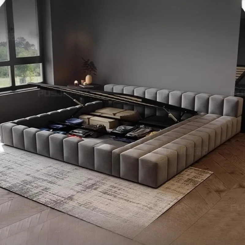 

Modern Queen Size Bed Minimalist Fancy Double Headboards Bed Sleeping Lounge Meubles De Chambre Home Furniture Accessories