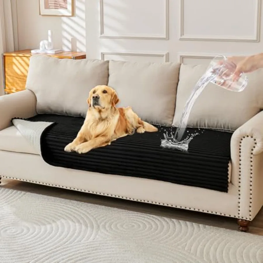 

Waterproof Couch Cover for Dogs Washable, Faux Fur Pet Couch Covers for Sofa, Soft Dog Bed Cover Non-Slip Couch Covers for 3 Cu