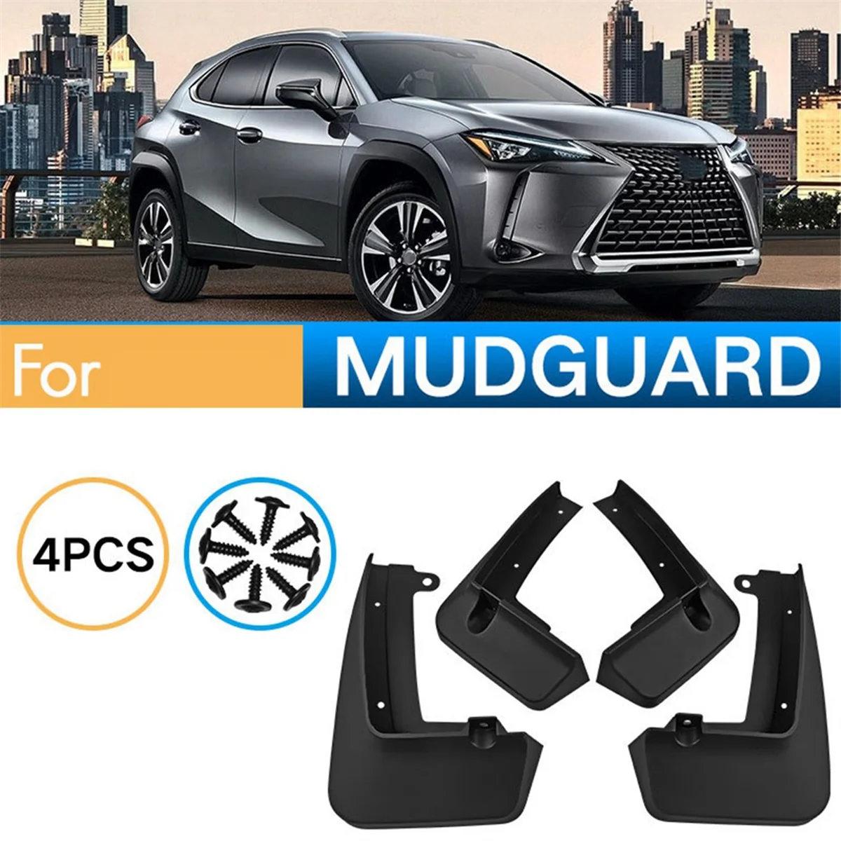 4PCS Car Mudguard Mud Flaps Splash Mud Guard for UX 2019-2021 Car Accessories