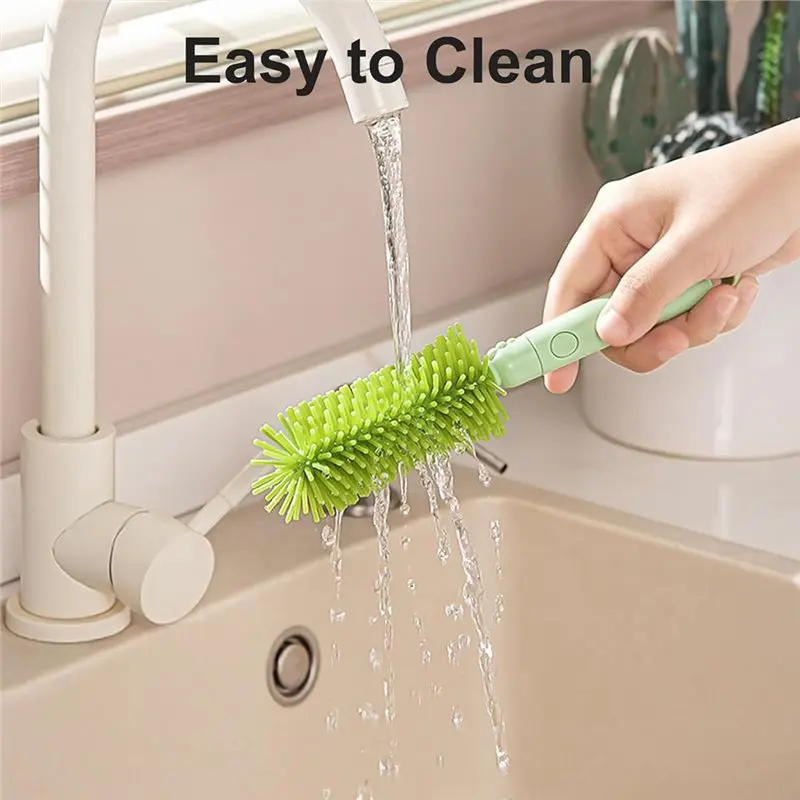 

AINY-Etc For Home And Travel Baby Bottle Brush, Silicone Bottle Brush, Nipple Brush, Straw Brush, Soap Dispenser
