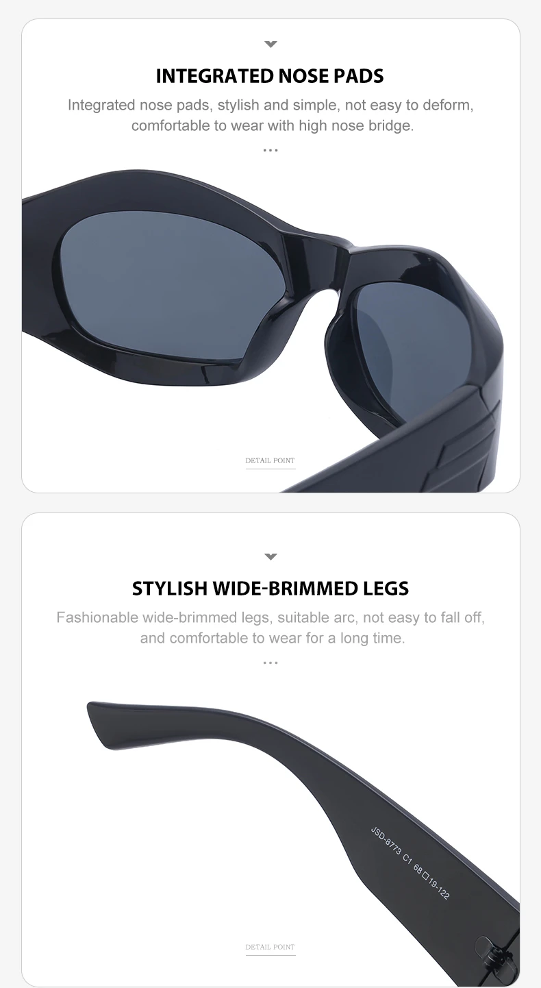 Cyber Y2K Punk Sonnenbrille für Damen und Herren, Sportliche Eckige Sonnenbrille für Damen 2026, Luxusmarke Steampunk Silberne Brillen UV400-Schutz – Detail 16