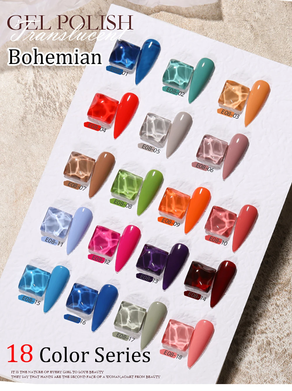 Vendeeni 18 Farben Sommer Gel-Nagellack Semi-Permanenter Bunter UV-Soak-Off Gel-Lack Reiner Farbgel-Lack für Nagelkunst – Detail 1