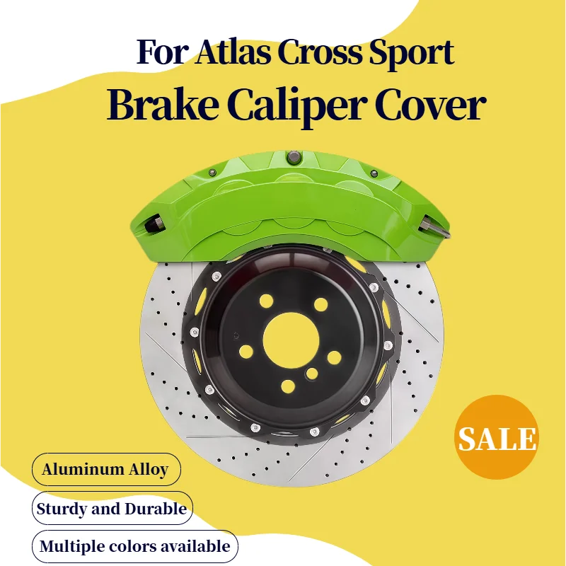2019-2022 para Volkswagen Atlas Cross Sport 2,0 T 2,5 T cubierta de pinza de freno de coche aleación de aluminio ajuste delantero trasero