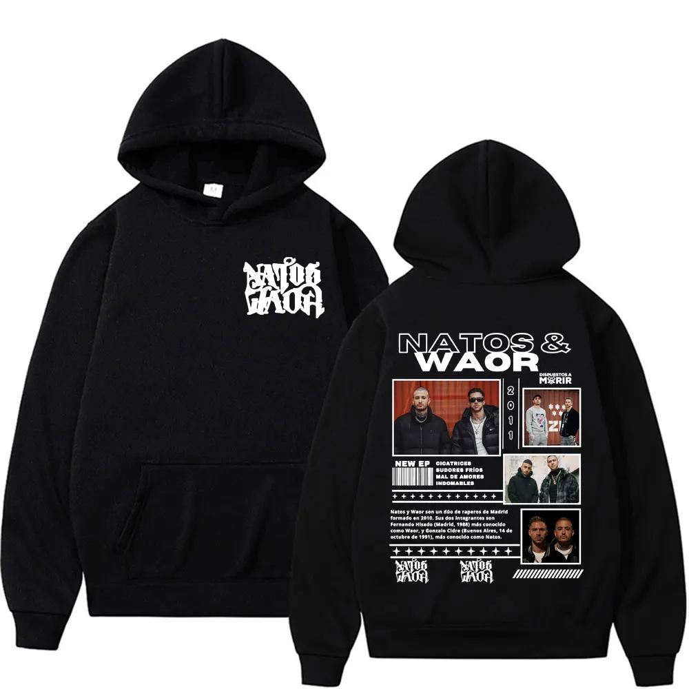 Rapper Natos Waor Music Album 2025 Tour Hoodies Men Women Fashion Hip Hop Vintage Hoodie Casual Fleece Oversized Sweatshirt Tops