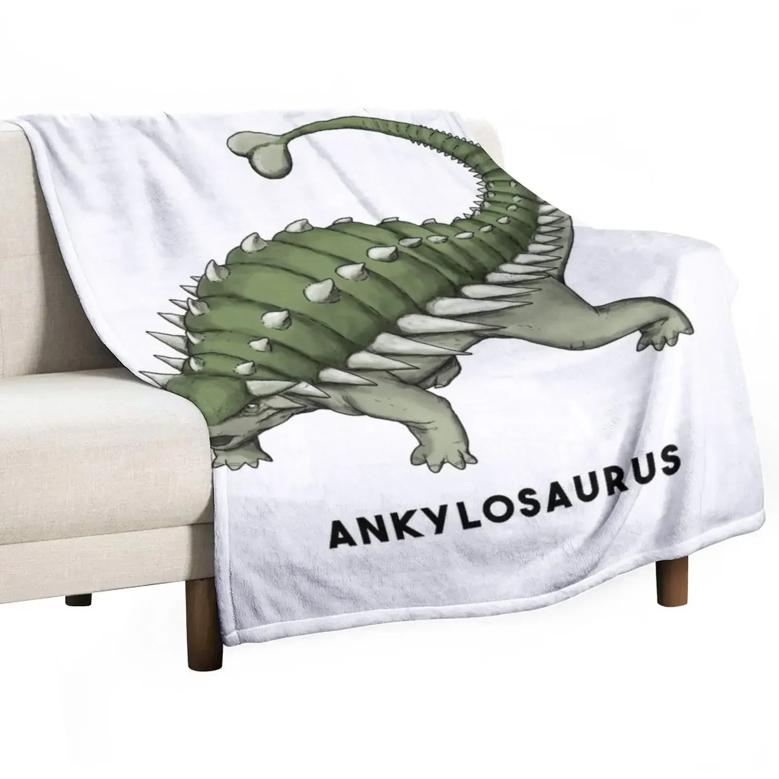 

Ankylosaurus Throw Blanket Cute Plaid For Decorative Sofa Kid'S Blankets