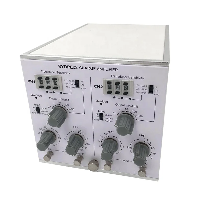 BYDPE02 Factory Price High Pass Filters Dual Channels Charge Amplifier for Vibration Sensor