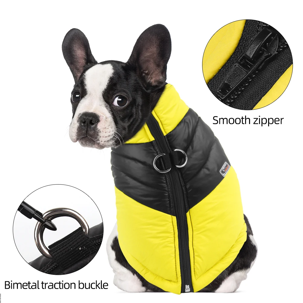 Waterproof Winter Dog Clothes Warm Pet Cotton Jacket Vest For Small Large Dogs Puppy French Bulldog Coat Chihuahua York Costume