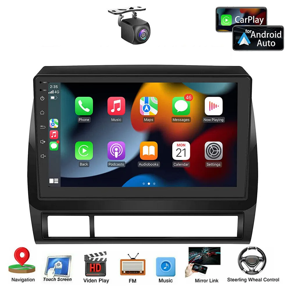 

9" Car Radio Stereofor Toyota Tacoma 2005-2015 with WiFi/Wireless CarPlay&Android Auto/Touch Screen/Navigation/HD Backup Camera