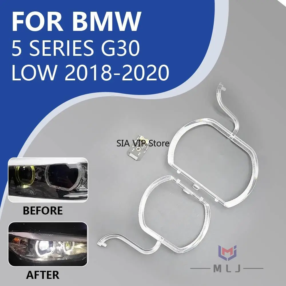 FOR 2018 2019 2020 BMW 5 Series G30 low configuration Chip Ballast Module Car Headlights DRL Light Strips yellow Angel Eyes