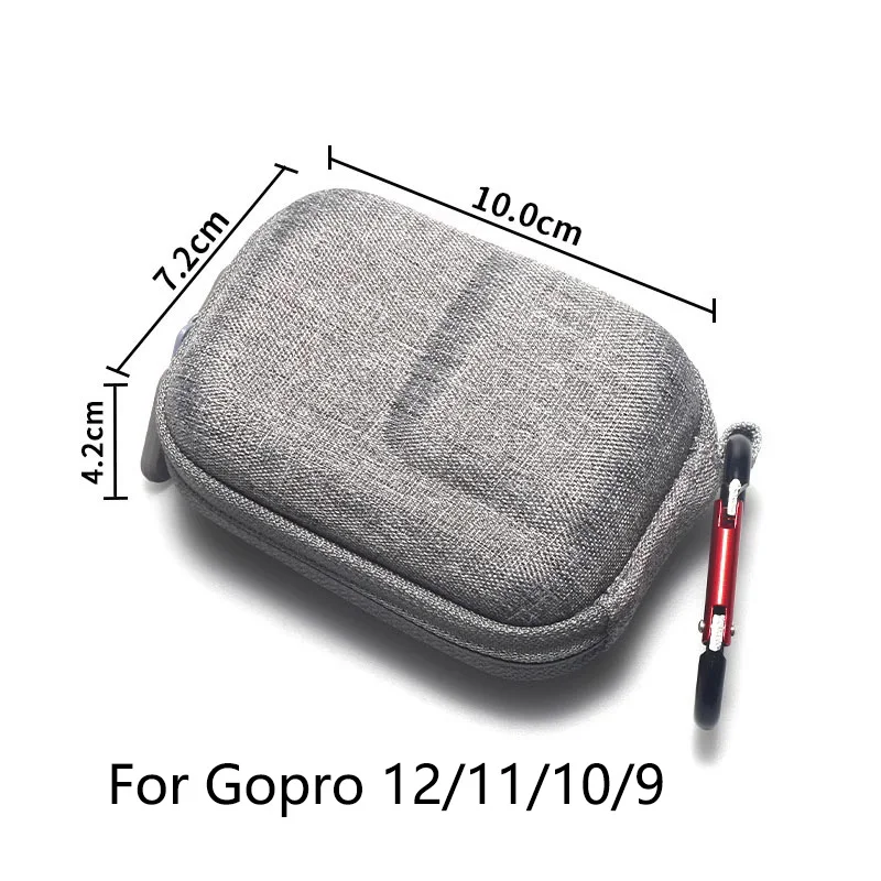 Gopro Hero 용 휴대용 미니 박스 12 11 10 9 8 7 6 5 4 XiaoYi 4K SJCAM 스포츠 카메라 방수 보호 케이스 가방 보관 가방