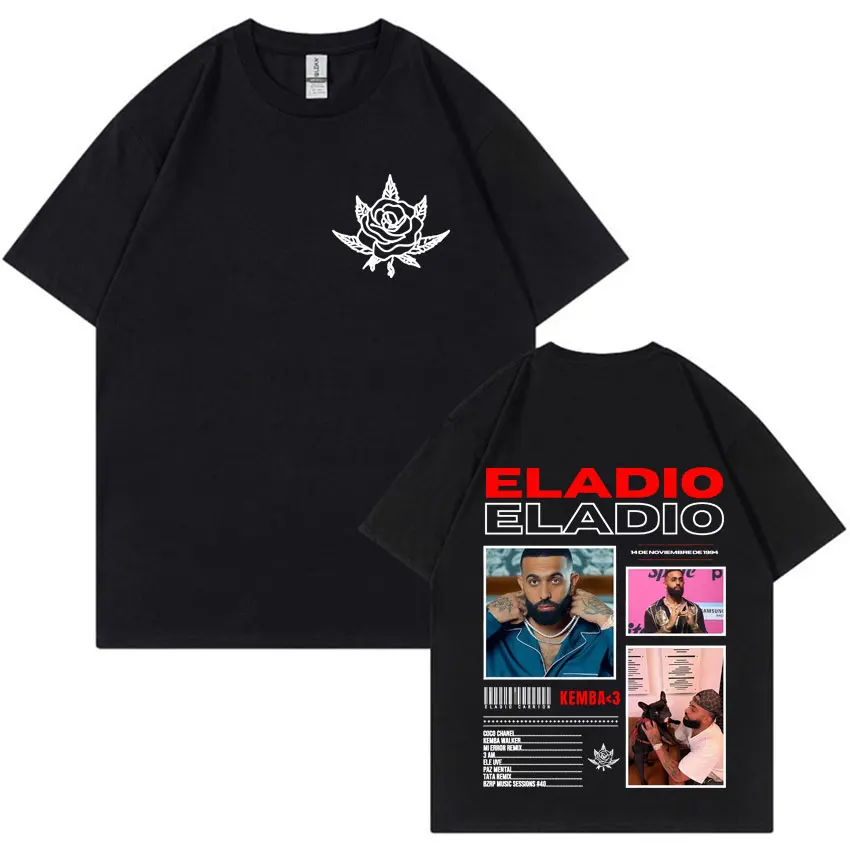 

Rapper Eladio Carrion 2025 Album Graphics T Shirt Mens Gothic Humor Streetwear T-shirts Harajuku Casual Oversized Tees Fans Gift