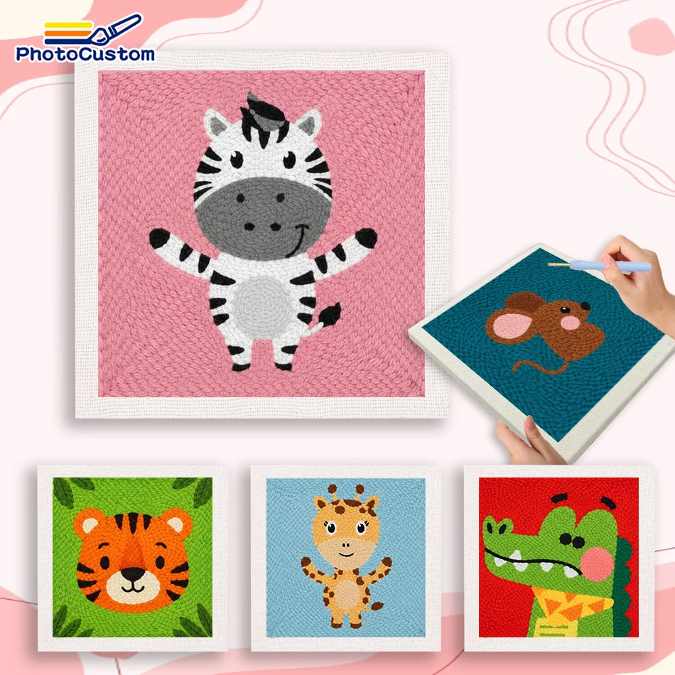 Art Craft Zebra - PhotoCustom Zebra Punch Needle Kits Picture