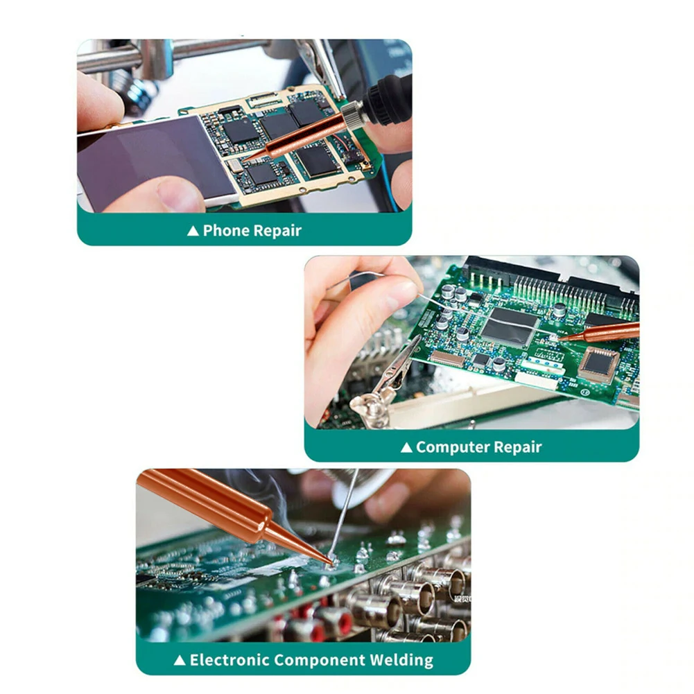 구리 납땜 다리미 팁, Saike 936 852d + 납땜 스테이션용 무연 납땜 팁, 900M-T-B 900M-T-I 용접 팁, 10 개