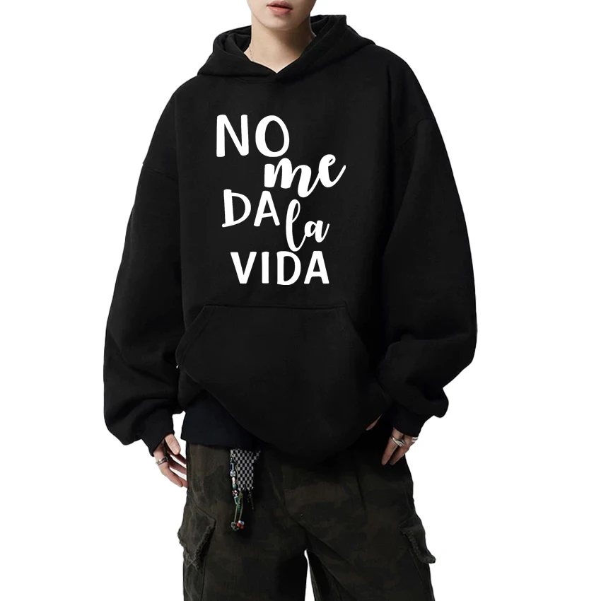 

New Letter It Doesn't Give Me Life Street Hip Hop Hoodie streetwear Men Women Long sleeve Autumn Winter Fleece Unisex Sweatshirt