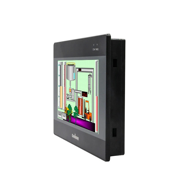 Coolmay 7 بوصة HMI/PLC الكل في واحد rs232 rs485 DC24V وحدة تحكم أتمتة إخراج الترانزستور QM3G-70FH-24MT