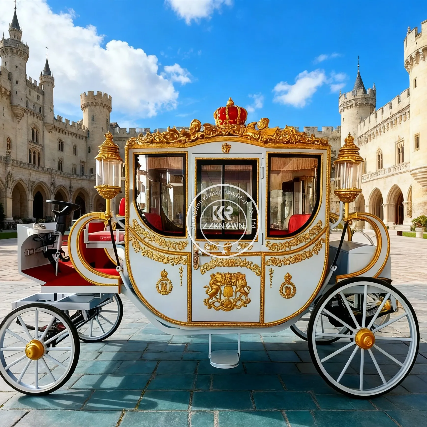 

Mobile Luxury Royal Horse Drawn Carriage Horse Carriage Electric Cinderella Carriage Wedding Pumpkin Carriage