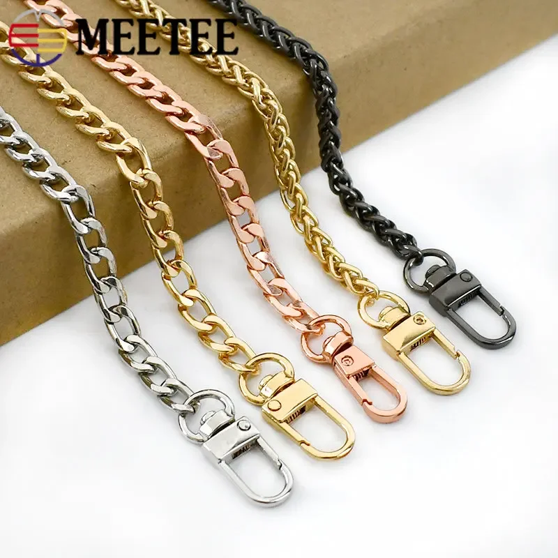 1Pc 100/120cm Fashion Metal Bag Chain Handbag Strap Crossbody Shoulder Belt Wallet Handle DIY Repair Leather Crafts Hardware