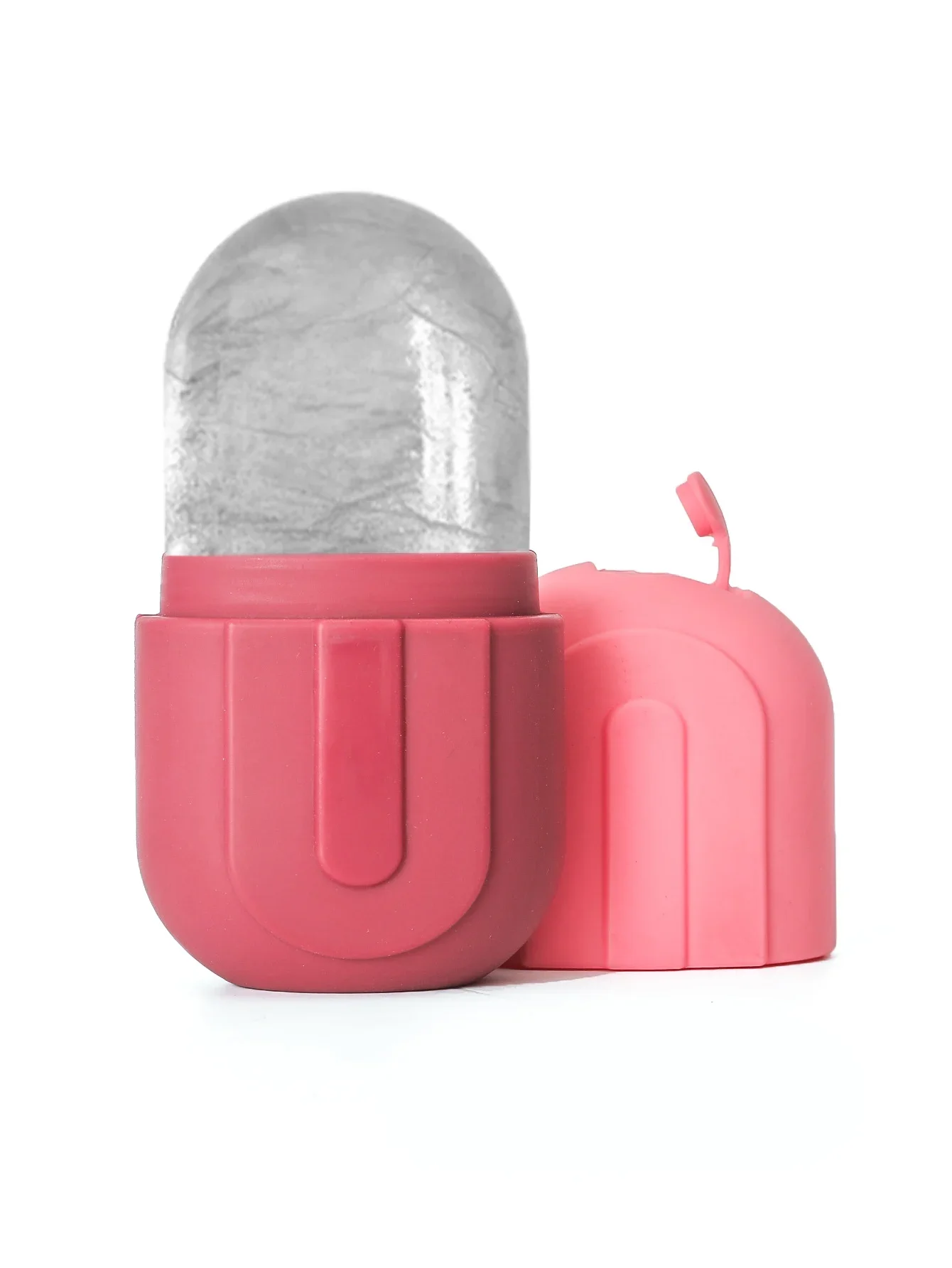 قالب أسطوانة الثلج، مدلك الوجه للعناية بالبشرة - قالب ثلج سيليكون قابل لإعادة الاستخدام، يحافظ على البشرة طازجة وباردة