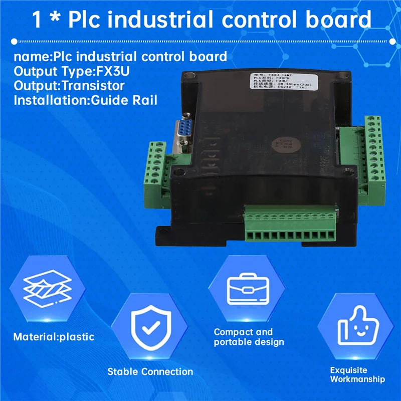 PORK-Plc Industriële besturingskaart Programmeerbare controller met analoge micro-programmeerbare controller Programmeerbare controller FX3U-