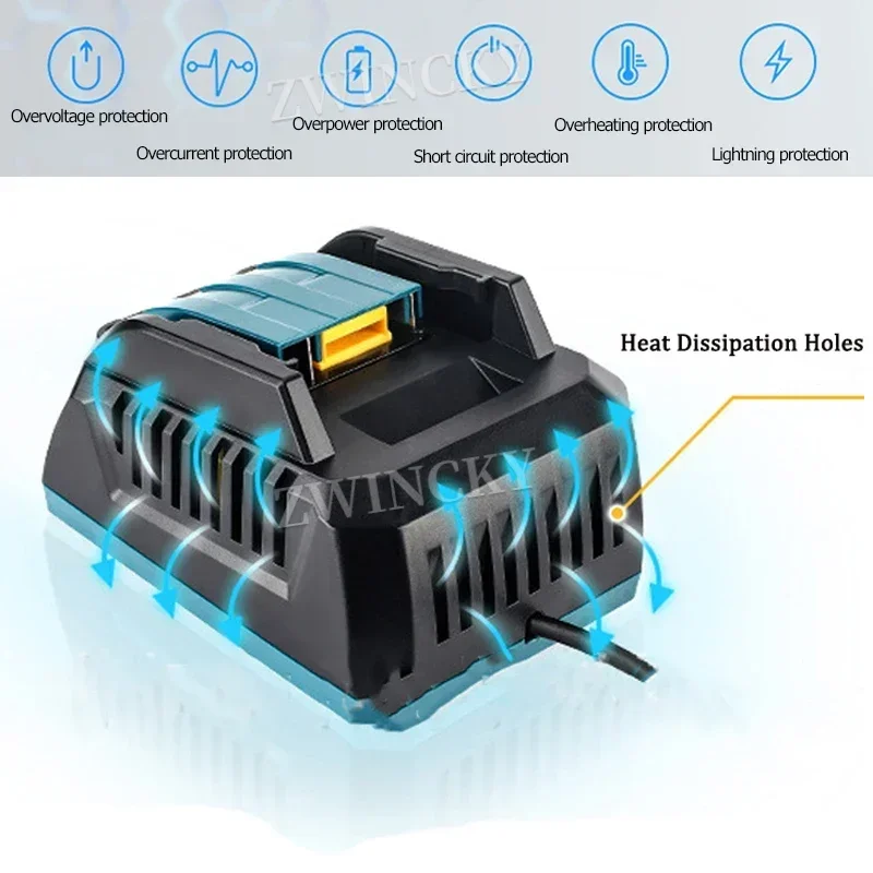 Battery Charger for Makita 18V 14.4V BL1860 BL1850 BL1840 BL1830 BL1820 BL1415 BL1440 DC18RC Li-ion Battery Charger Tool Charger